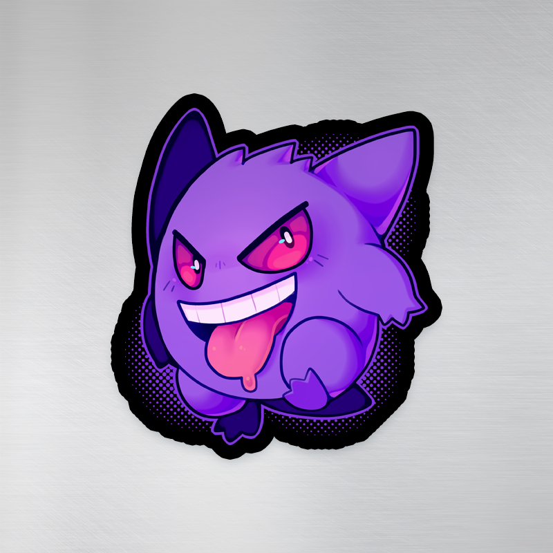 Heartless #094 Gengar Shiny Sticker – Mike Rodriguez Graphics