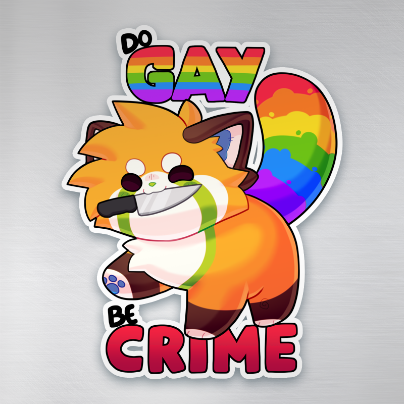Do Gay, Be Crime LARGE Sticker