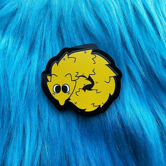 Yellow Werm Acrylic Pin - [CLEARANCE]