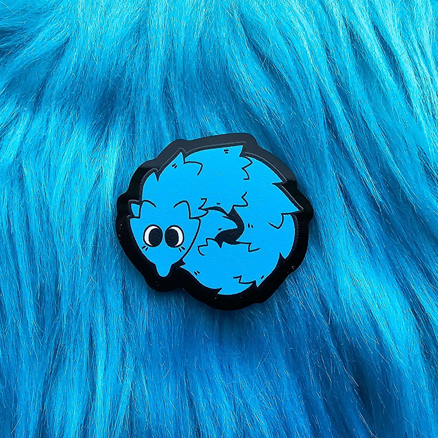 Blue Werm Acrylic Pin - [CLEARANCE]