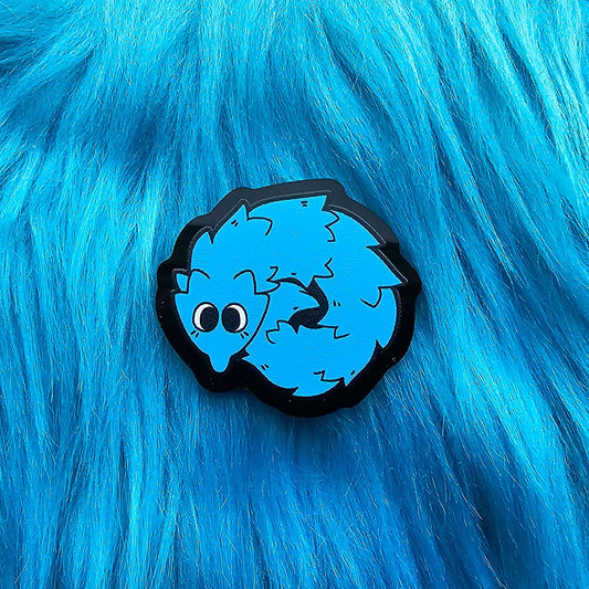 Blue Werm Acrylic Pin - [CLEARANCE]