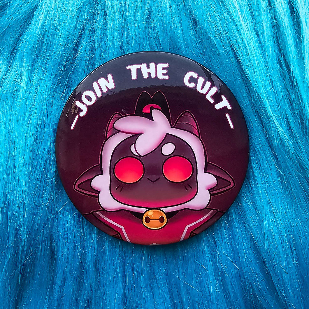 Join the cult button pin