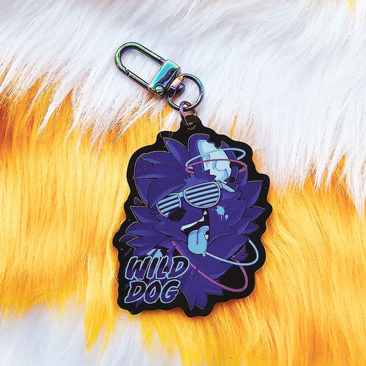 Wild Dog Keychain (Black)