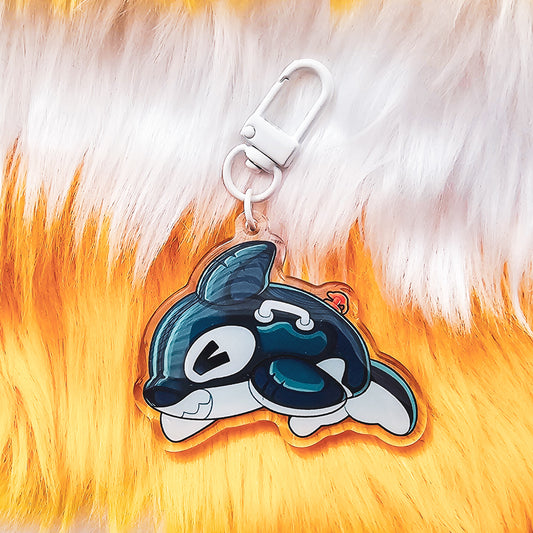 Inflatable Orca Keychain